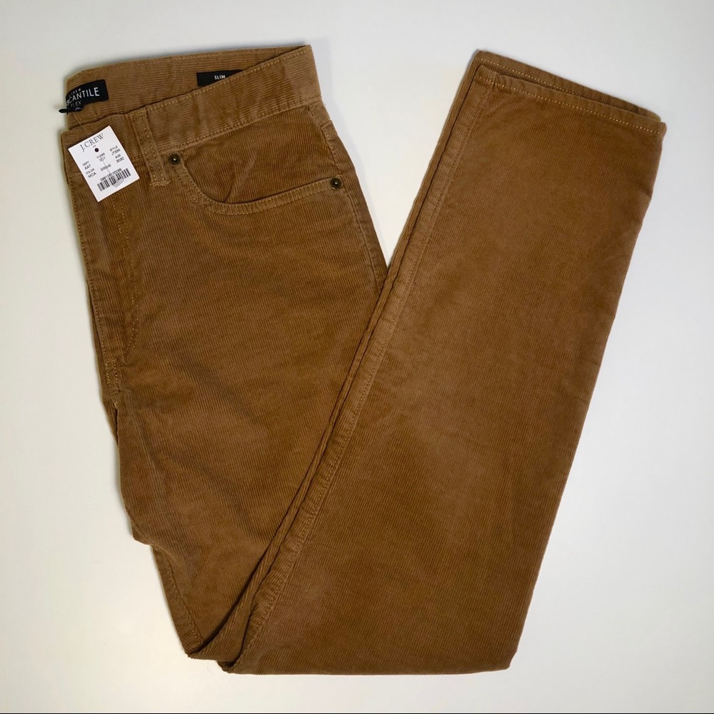 NWT J Crew Corduroy Khaki Chinos Pants 30x30 Slim